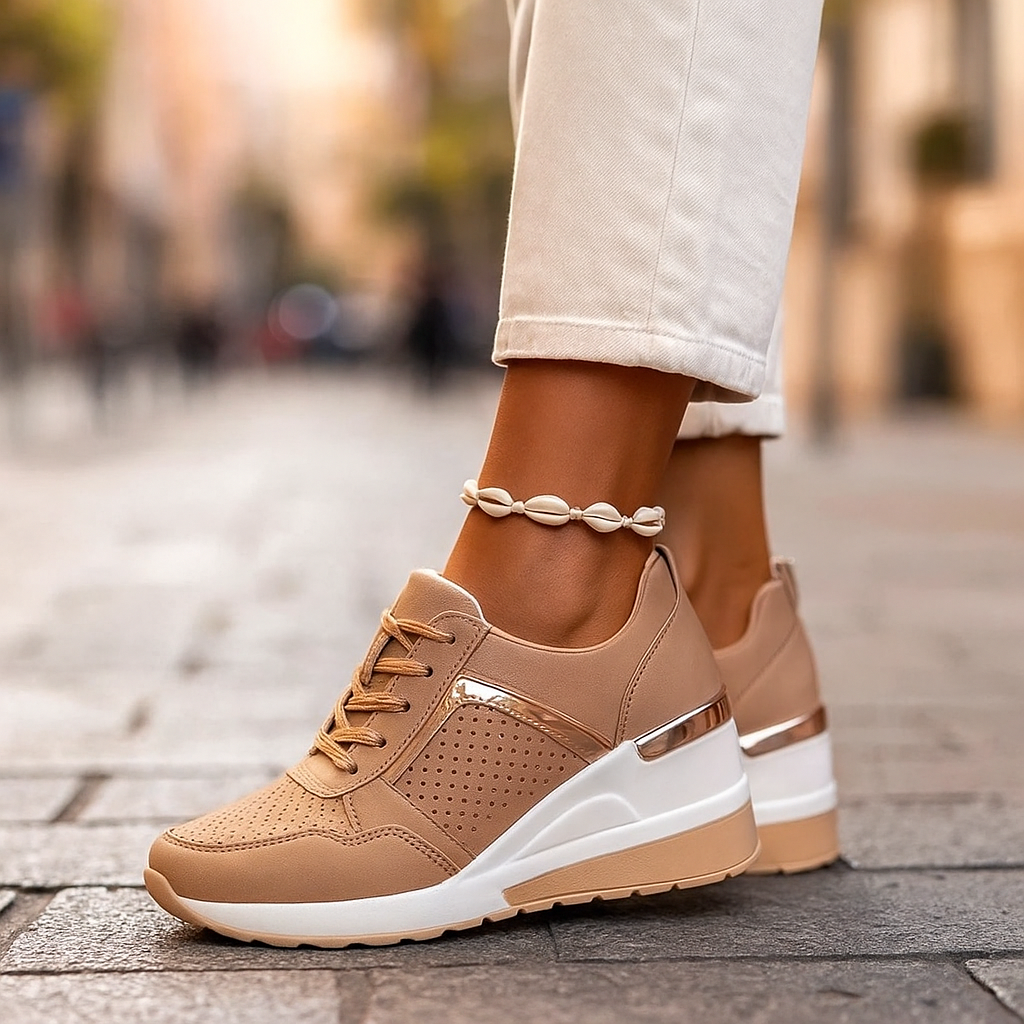 Rutschfeste Damen Freizeitschuhe, bequeme Komfortschuhe mit sicherer Sohle, ideal für den Alltag.