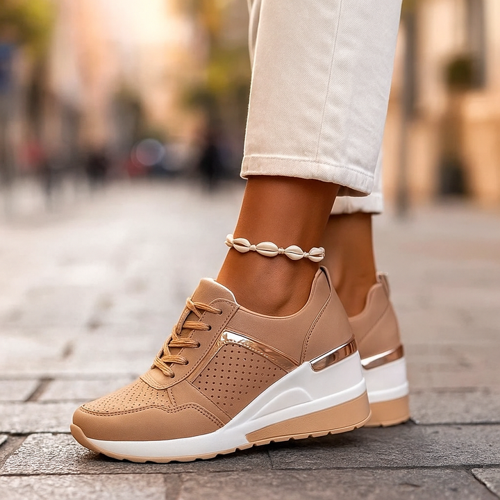 Rutschfeste Damen Freizeitschuhe, bequeme Komfortschuhe mit sicherer Sohle, ideal für den Alltag.