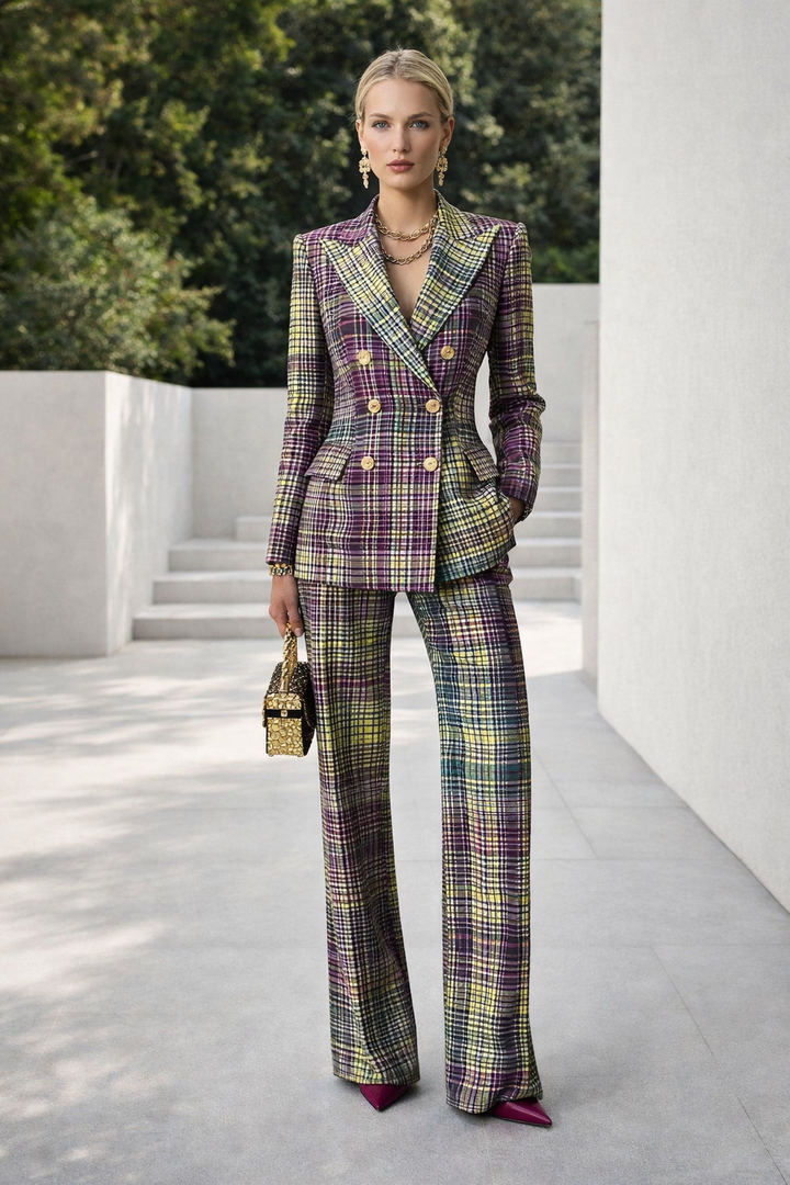Vielseitiger Damen Zweiteiler: Business Blazer und Hose. Ideal für Büro, Meetings und stilvolle Freizeitlooks.