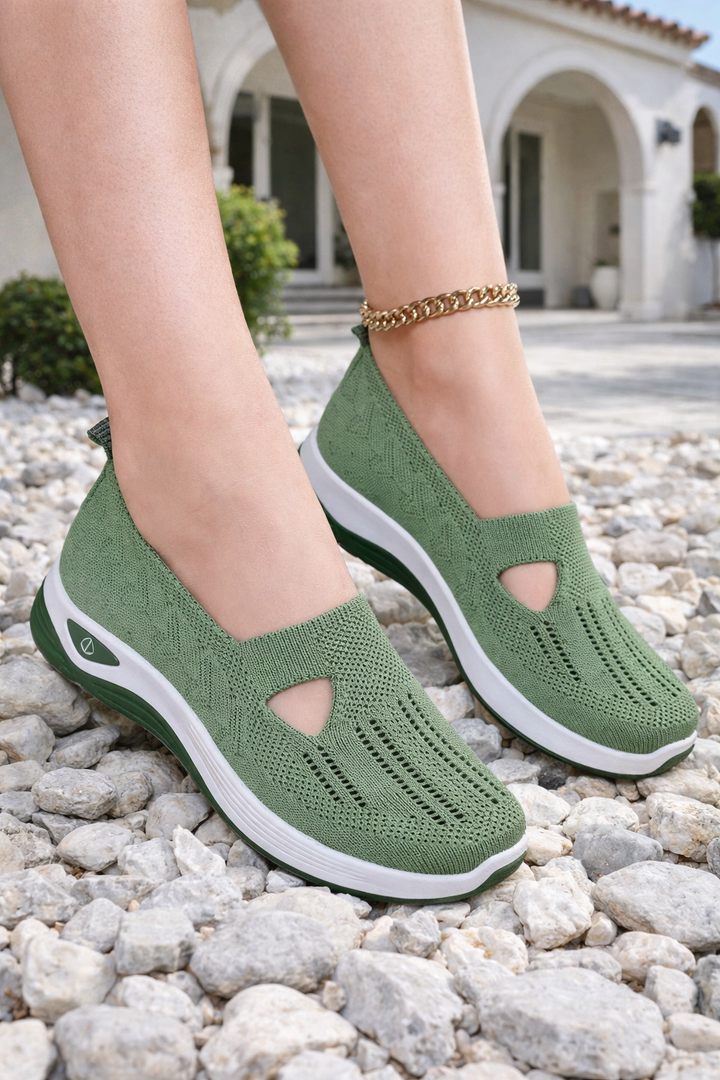 Damen Slip-On Sneaker, leicht & bequem für den Alltag. Atmungsaktiver Freizeitschuh für Frühling/Sommer.