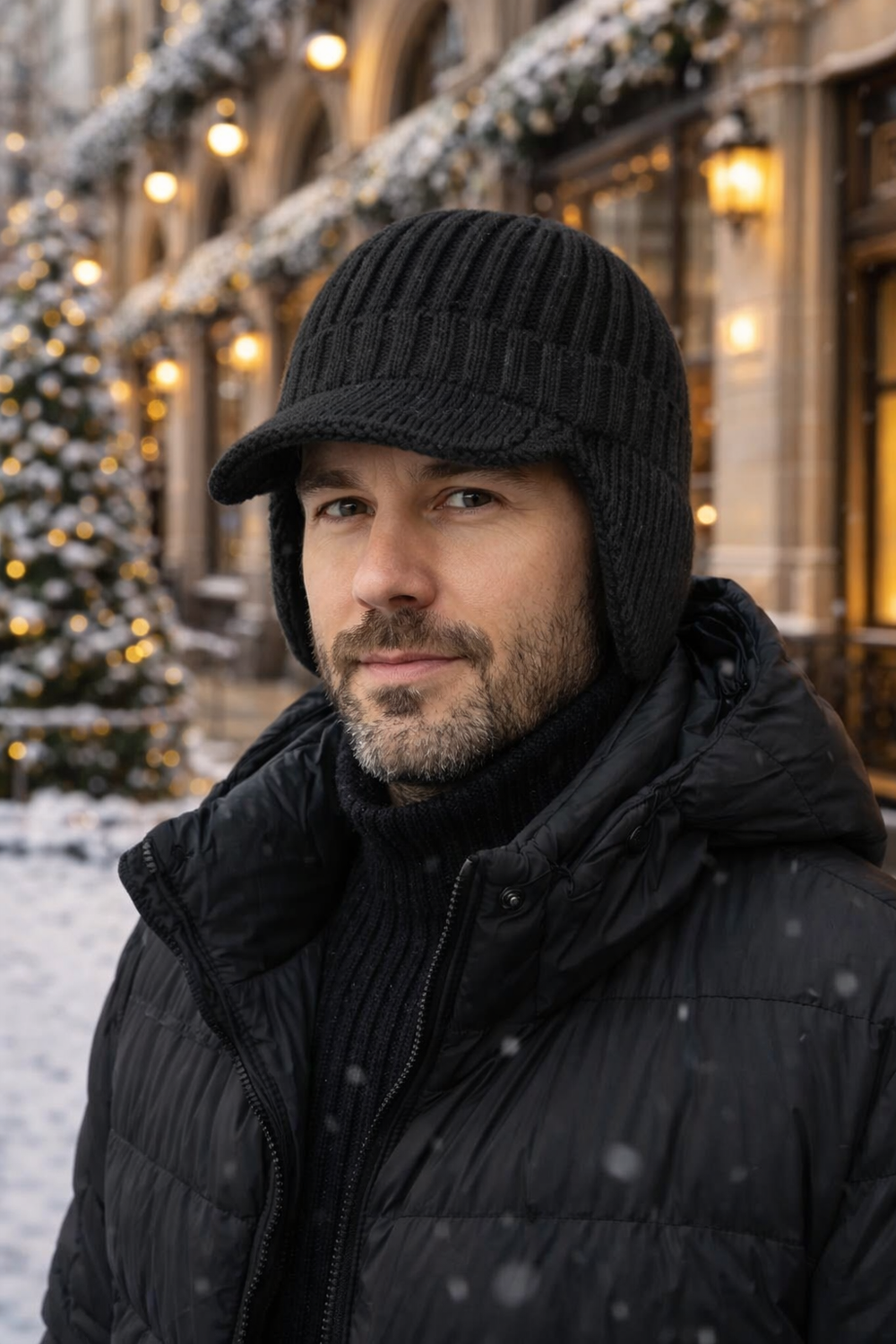 Warme Thermomütze für Herren & Damen, mit weichen Ohrenklappen, ideal gegen Kälte und Wind im Winter.