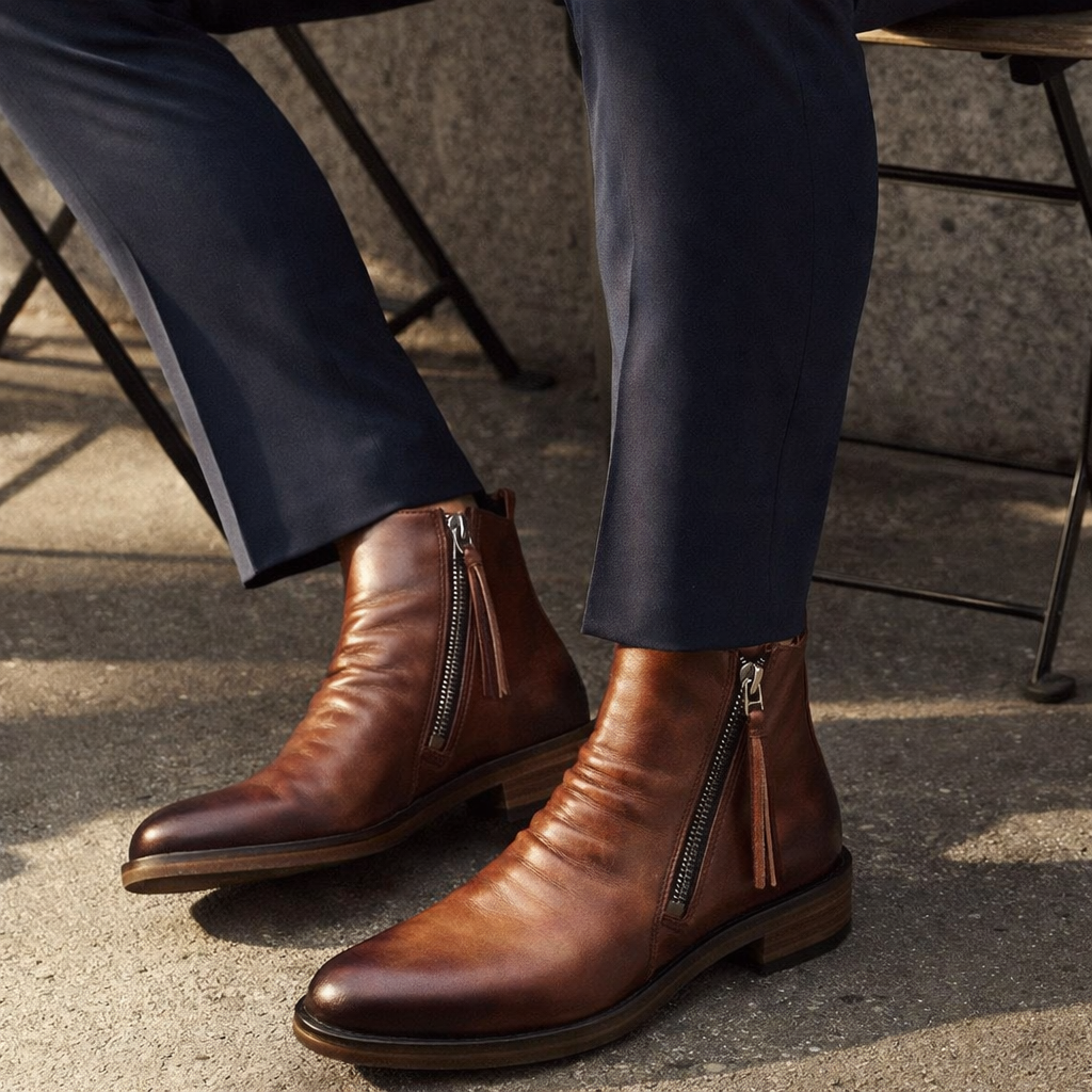 Elegante Herren Chelsea Boots, schlupfstiefel für Business & Alltag. Komfortable Herrenschuhe für jeden Anlass.