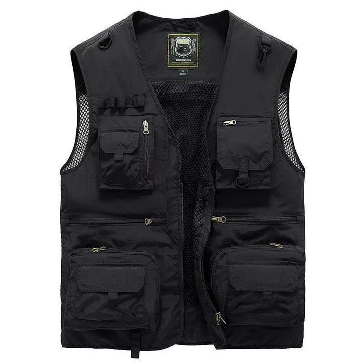 Angler-Multifunktionsweste für Herren, viele Taschen. Ideal für Angelausflüge & Outdoor-Abenteuer am Wasser.