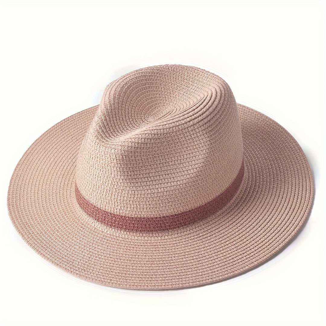 Eleganter Panama Sonnenhut mit breiter Krempe, optimaler UV-Schutz für Damen & Herren.