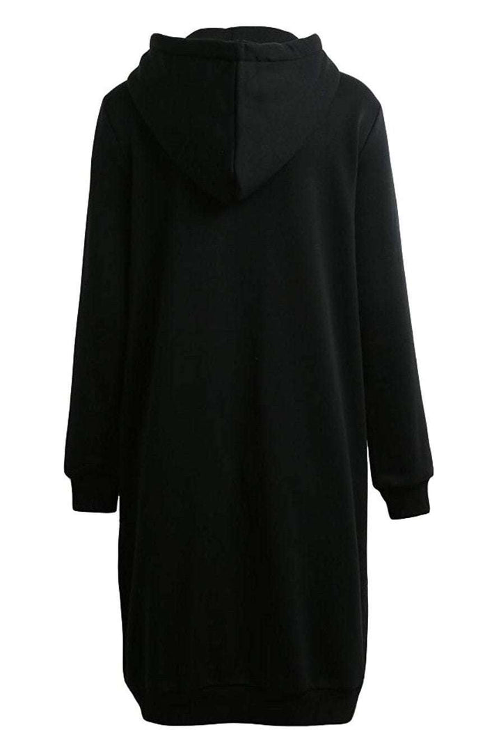 Damen Langarm Hoodie mit durchgehendem Reißverschluss, Kordelzug und bequemer Passform.