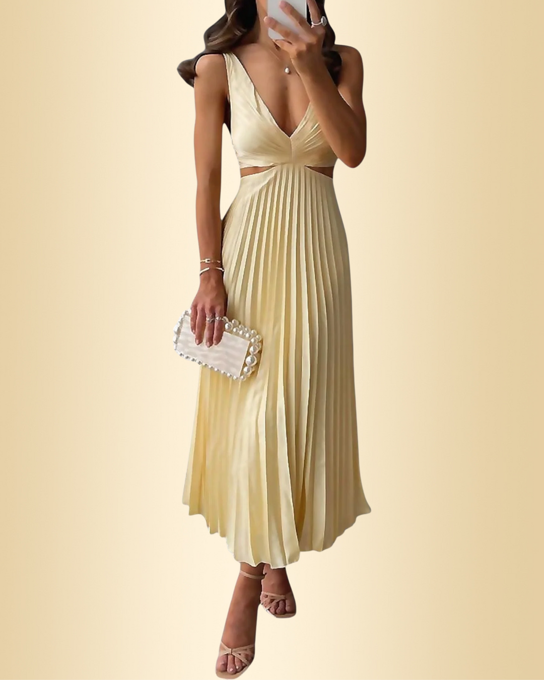 Damen Maxikleid, leicht und fließend, ideal für Sommer und Alltag.