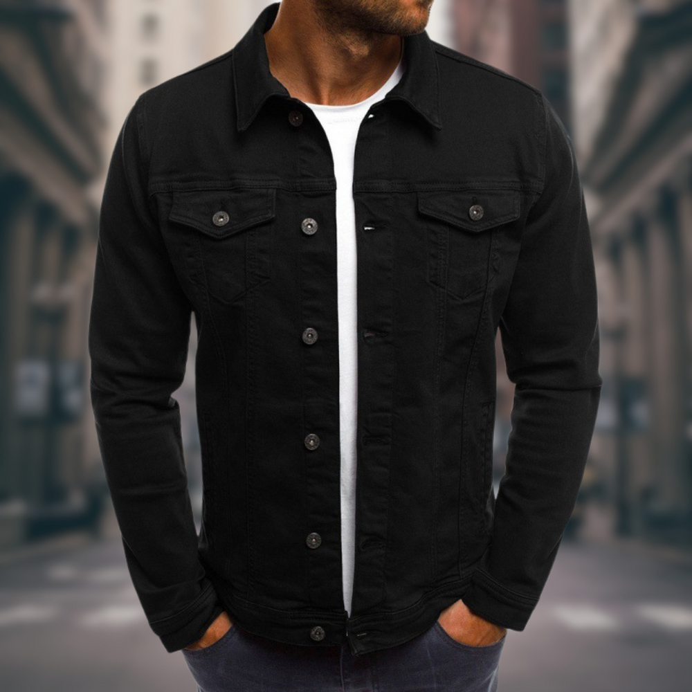 Vielseitige Rolando Herren Denim Jacke, ideal für den modischen Freizeit-Stil, Oberbekleidung Ganzjahresjacke.