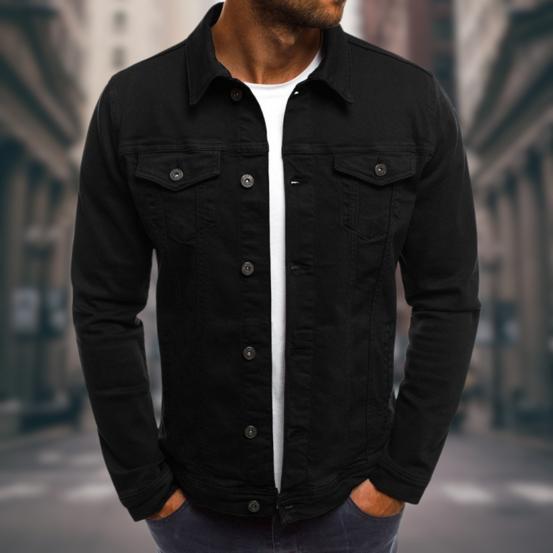 Vielseitige Rolando Herren Denim Jacke, ideal für den modischen Freizeit-Stil, Oberbekleidung Ganzjahresjacke.
