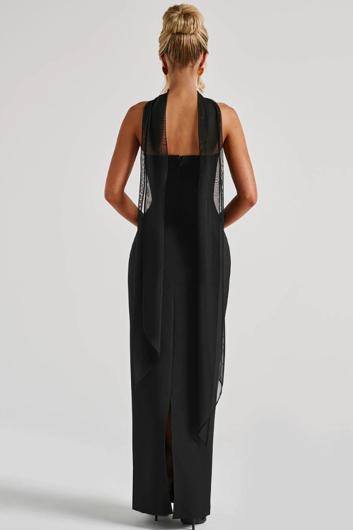 Burgundrotes trägerloses Damen Maxikleid, schickes Bodycon Cocktailkleid, ideal für festliche Events.