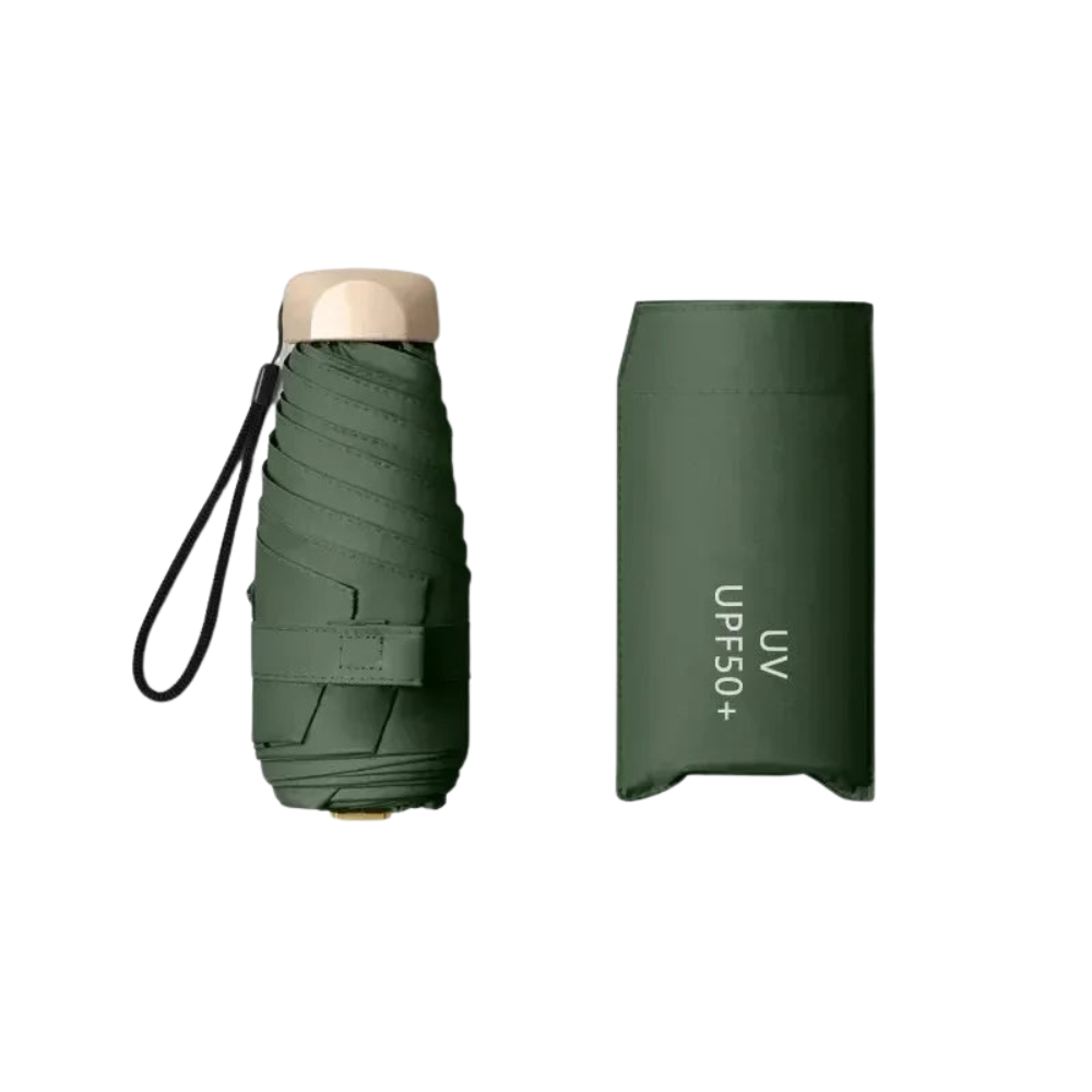 Kompakter Unisex Mini Taschenregenschirm, ideal für Handtaschen. Perfekter UV-Schutz & windbeständig.