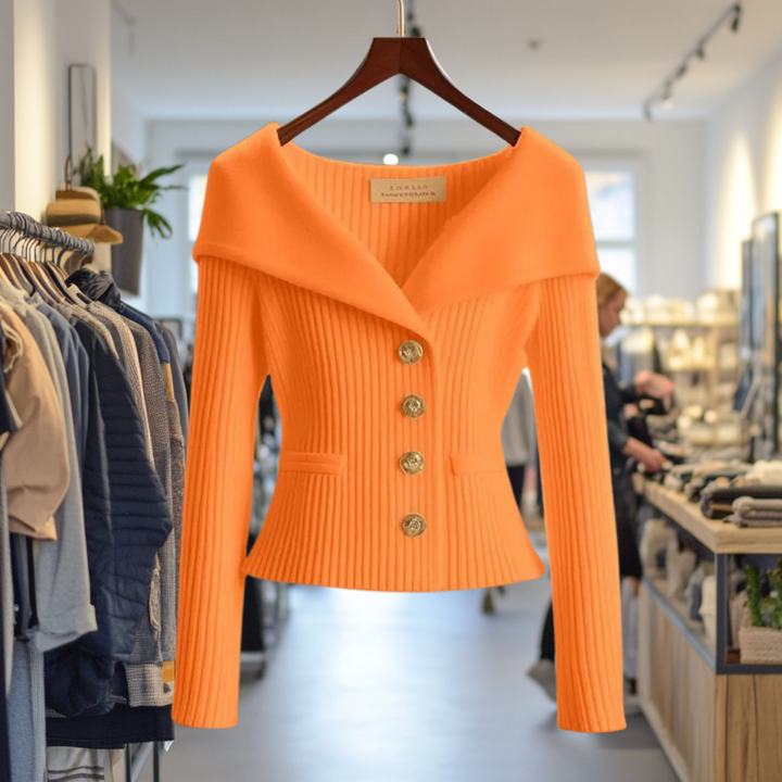 Gemütlicher Damen Cardigan, luxuriös & stilvoll. Langärmlige Strickjacke für warme und elegante Wintermode.