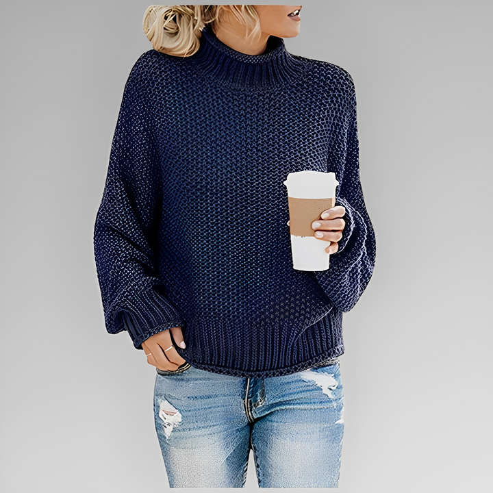 Warmer, kuscheliger Damen-Strickpullover mit Rollkragen für stilvollen Komfort in Herbst- & Winterbekleidung.