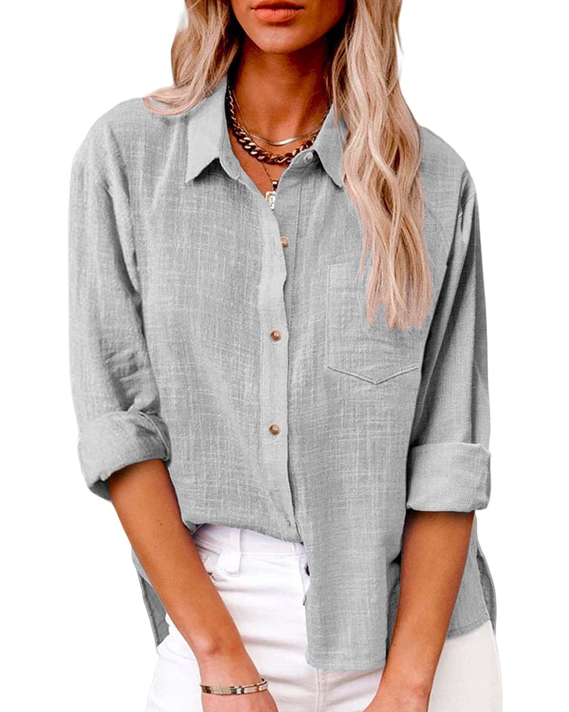 Moderne Damen Langarmbluse, Regular Fit, elegant für Business Casual & Freizeit. Ein vielseitiges Oberteil für jeden Anlass.