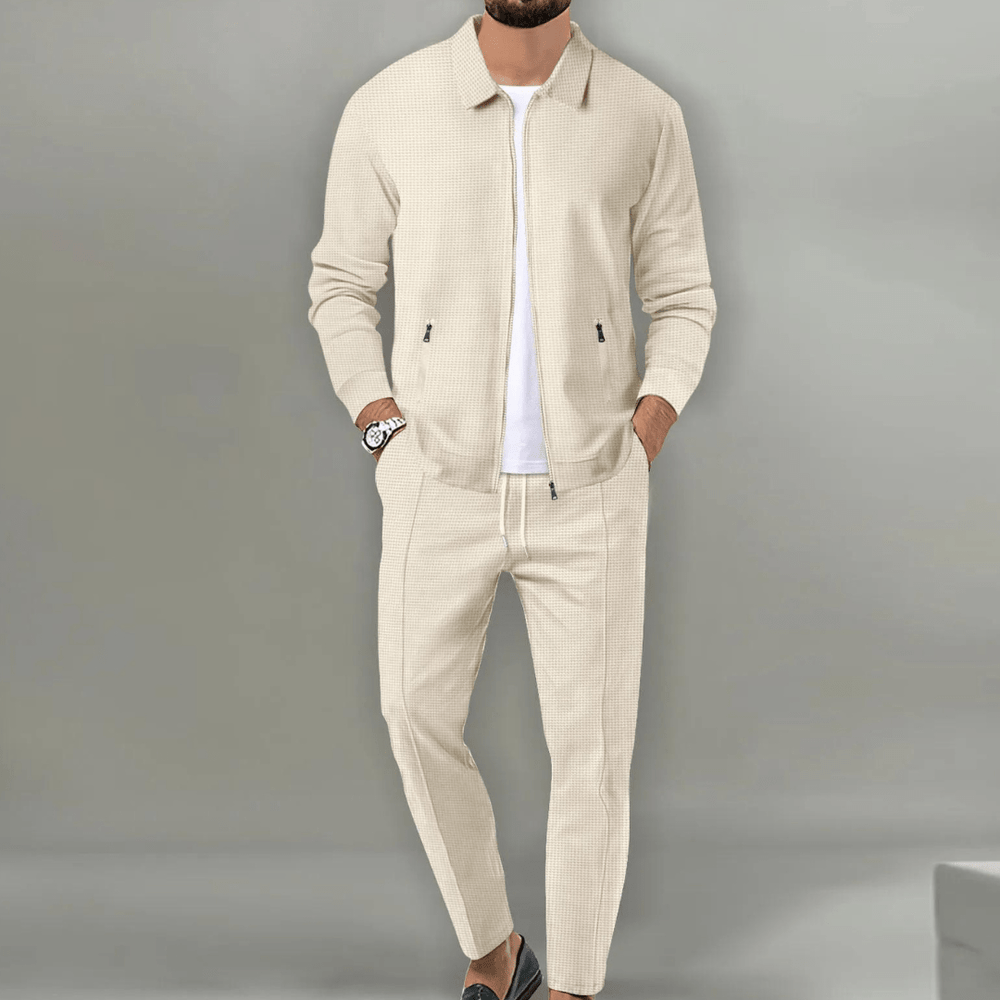 Gemütliches Herren Longsleeve-Set für Herbst & Winter. Lässige Alltagsmode mit hohem Komfort und Stil.