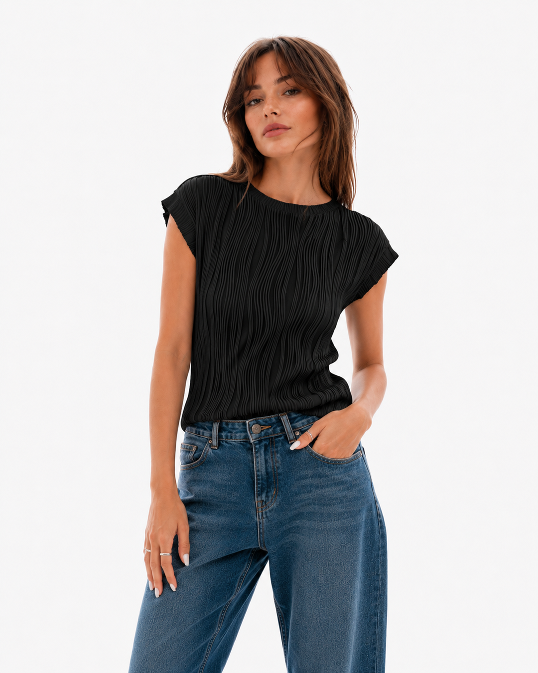 Damen Kurzarmshirt mit lockerer Passform & Rundhals. Bequemes T-Shirt für Sommer & Alltag.