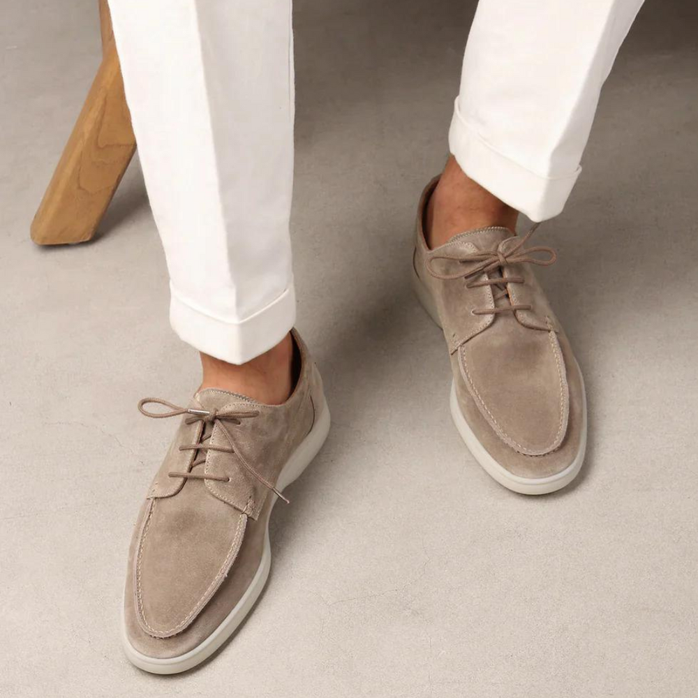 Hochwertige Leder-Loafers für Herren mit Schnürung, perfekte Business-Schuhe für formelle Anlässe.