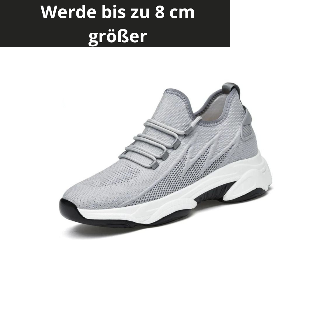 Schwarze Herren Höhen-Sneakers, athletisch, elegant & mit diskretem Höhenvorteil.