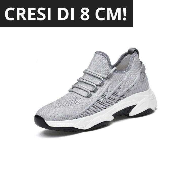 Schwarze elegante Höhen-Sneakers für Herren, diskrete Sohle, ganzjährig komfortabel.