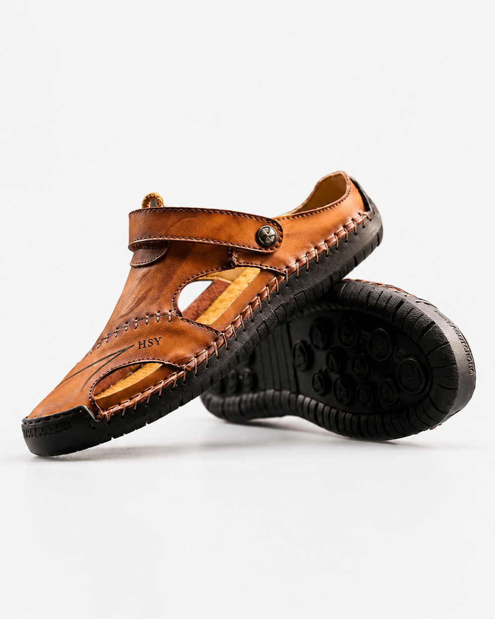 Stylische Herren Sandalen, schwarz, mit rutschfester Sohle. Perfekte offene Sommer Slipper für Strand, Pool und aktive Tage.