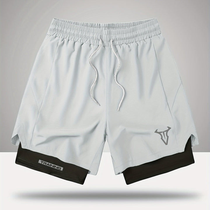 Herren Sportshorts Rückansicht. Optimale Bewegungsfreiheit beim Laufen, Workout und Fitness-Training.