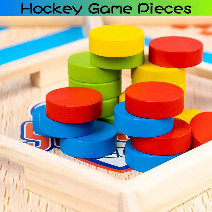 Hochwertiges Holzspiel für Kinder: Das 2-in-1 Brettspiel Set, ideal als Geschenk und Lernspiel.