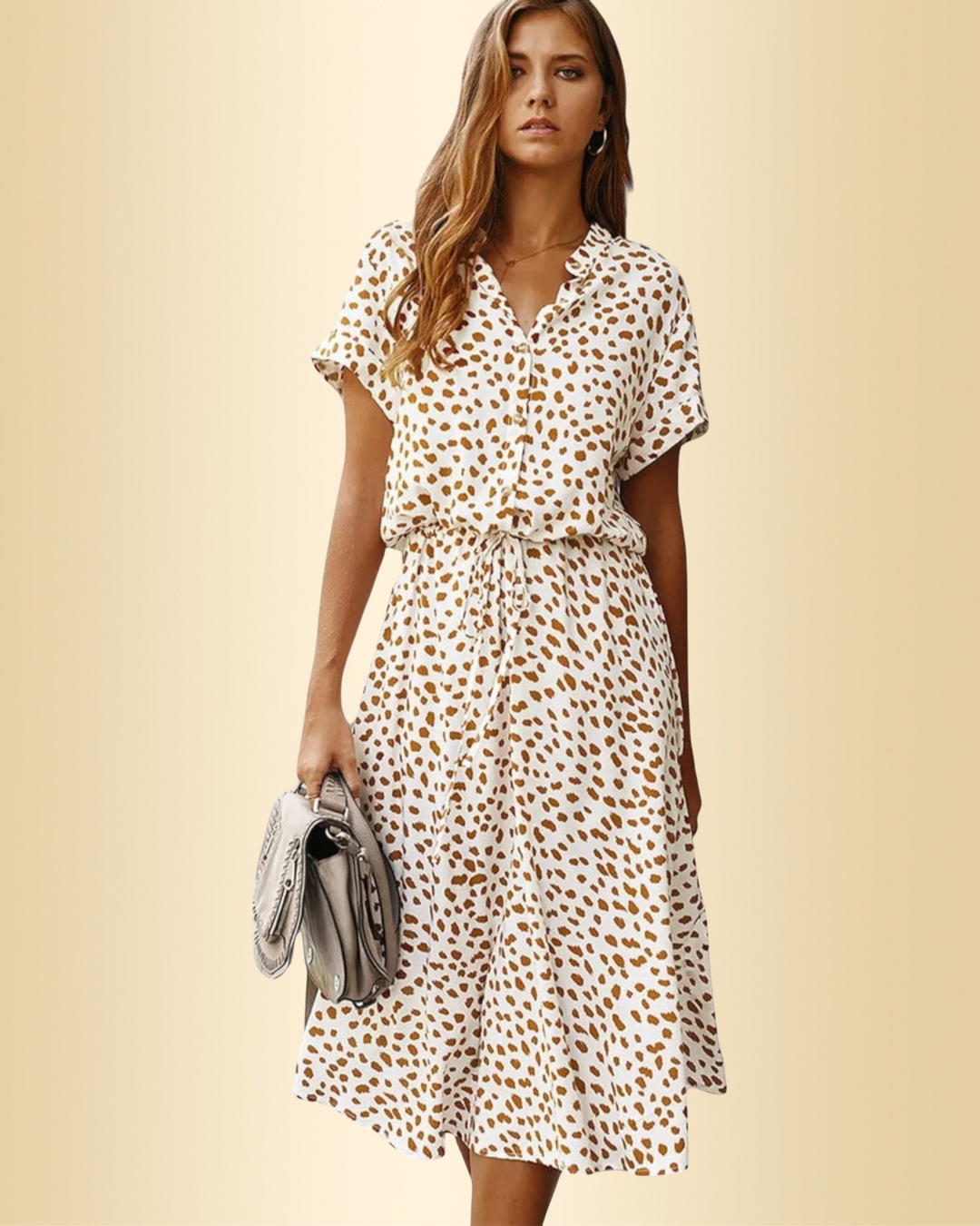 Damen Sommerkleid mit floralem Muster, leicht & atmungsaktiv für heiße Tage.