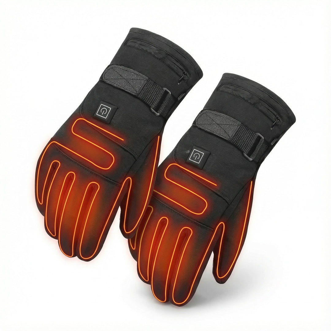 Beheizbare Handschuhe, wasserdicht, mit Touchscreen für Damen & Herren. Perfekt für winterliche Outdoor-Aktivitäten.