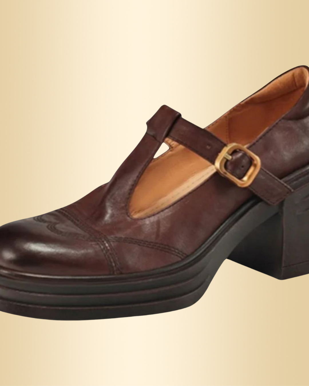 Damen Mary Jane Schuhe mit T-Riemen, elegant und bequem für den Alltag; klassische Damenschuhe in Schwarz.