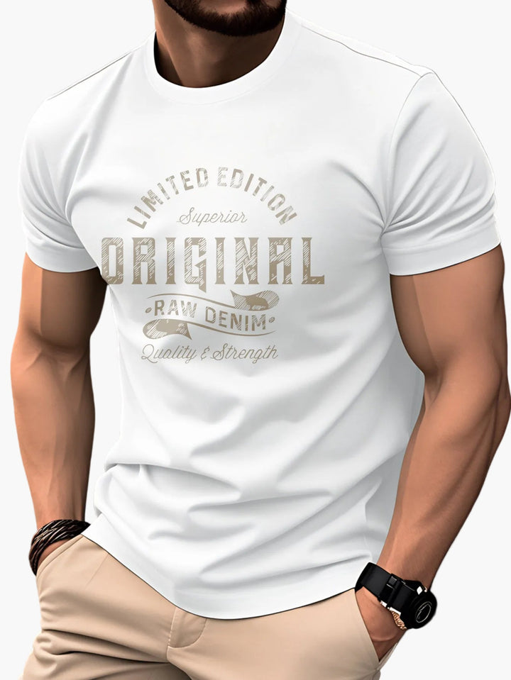 Bequemes Herren Printshirt mit Vintage-Motiv, ideal für Alltag & entspannte Freizeitmomente.