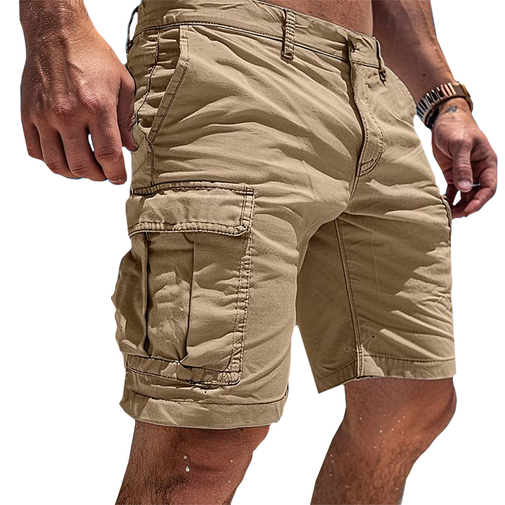 Leichte Herren Cargo Shorts für Freizeit & Outdoor mit praktischen Taschen. Bequeme Sommerhose für Männer.