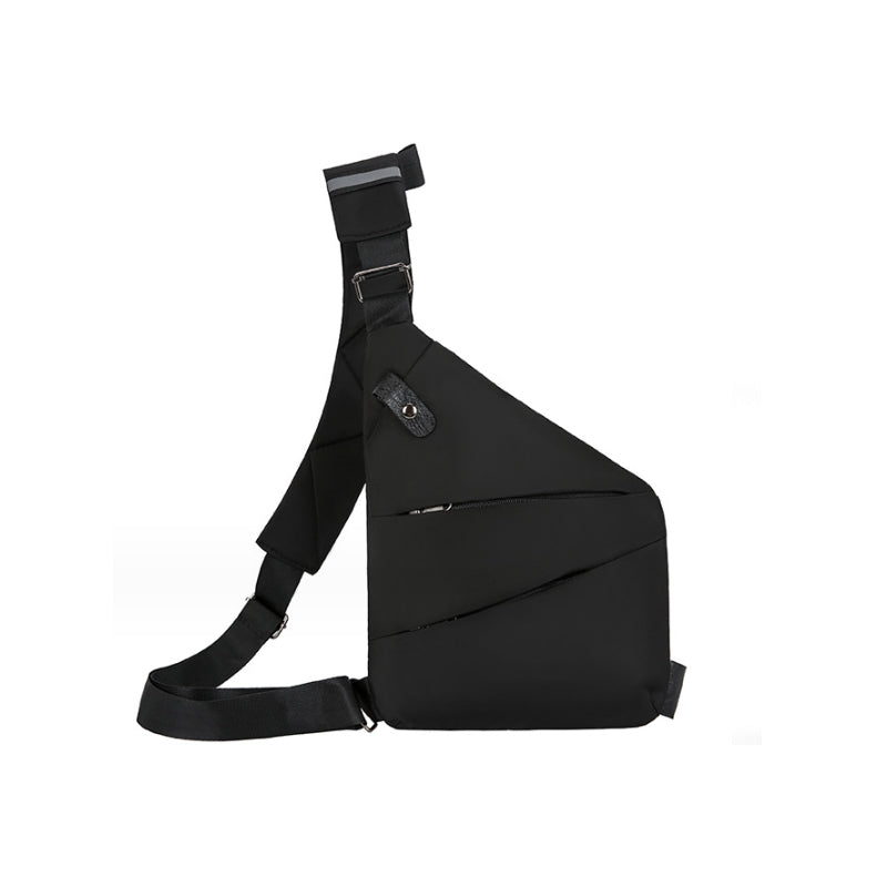 Schlanke Unisex Schultertasche mit Diebstahlschutz, perfekt für essentielle Reiseaccessoires.