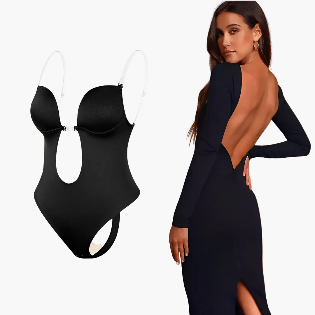 Damen Shapewear-Body rückenfrei, ideal für Abendmode & festliche Anlässe, unsichtbar unter Kleidung.