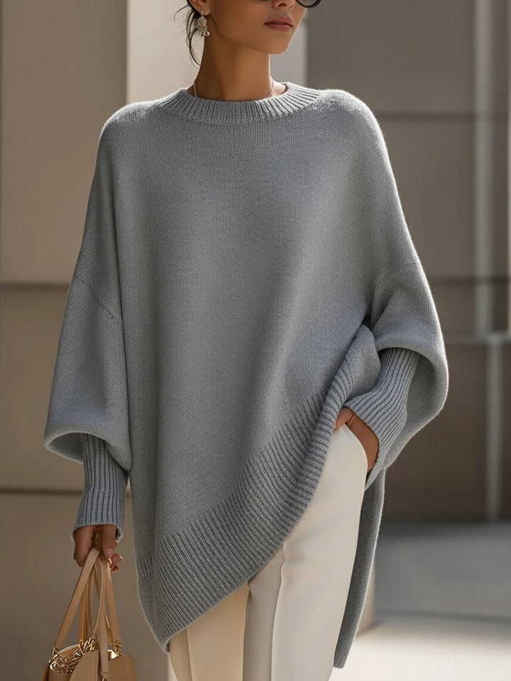 Modischer Damen Strickpullover mit Rundhals. Weich, atmungsaktiv & ideal für Layering im Winter.