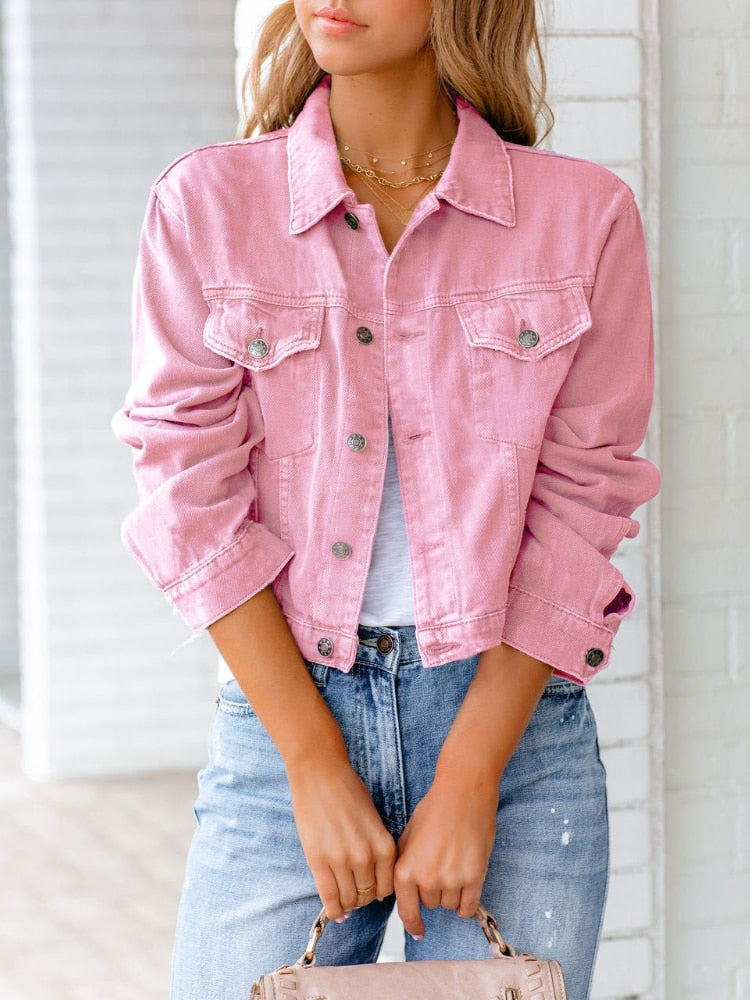 Vielseitige Damen Übergangsjacke im Casual Look, mit Brusttaschen & bequemer, lockerer Passform.