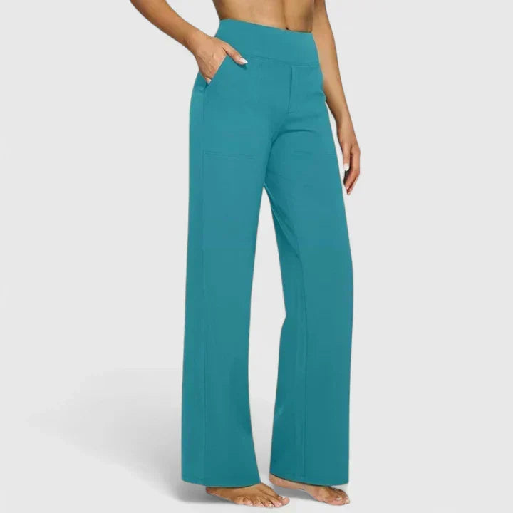 Alltagstaugliche Damenhose: elegant, gerades Bein, bequem; perfekt für jede Garderobe.