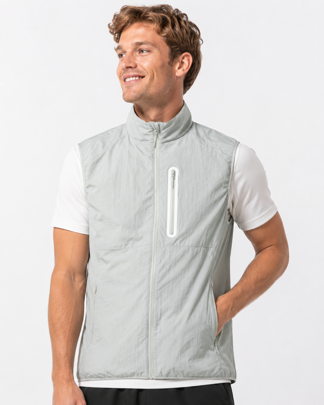 Unisex Sommer Arbeitsweste für Herren, leicht & atmungsaktiv, ideal für Outdoor-Arbeiten.