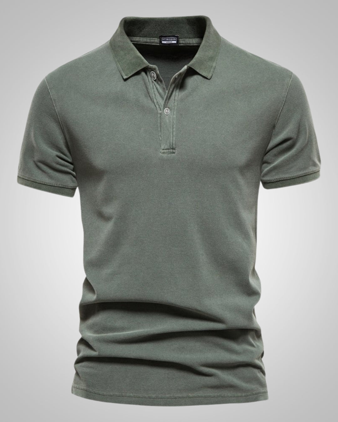 Herren Casual Sommer Poloshirt Kurzarm in Grün. Lässiges Herren-Oberteil für Freizeit und warme Tage.