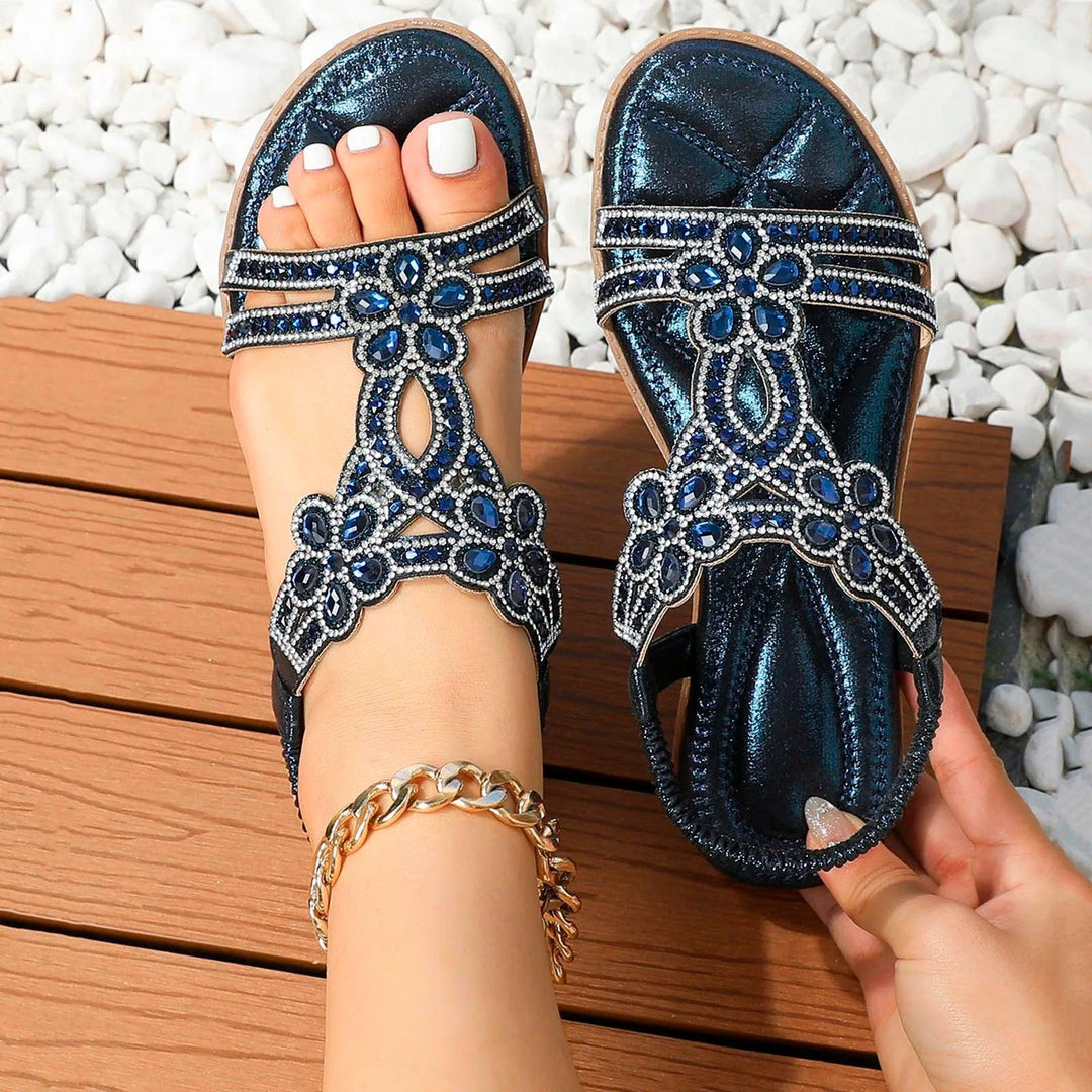 Elastische Riemen der Damen Sandalen mit Fußgewölbestütze bieten optimalen Komfort. Leicht & modern.