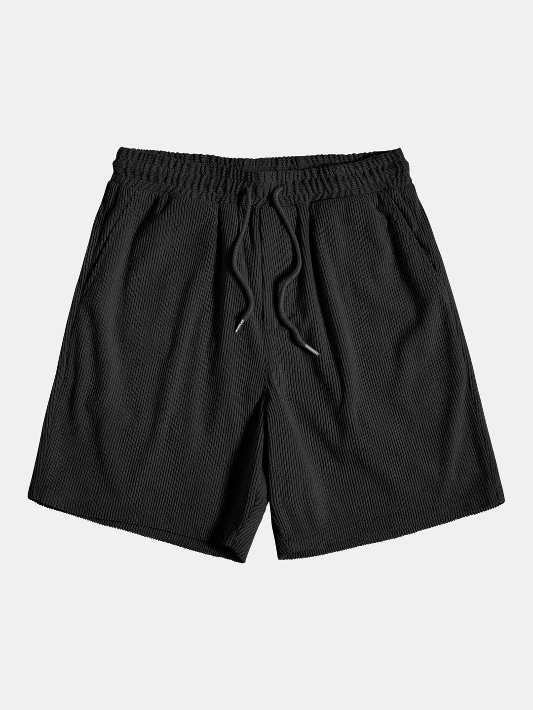 Beiges Herren Zweiteiler: Stilvolles Kurzarm Hemd und atmungsaktive Hose, ideal für warme Tage.