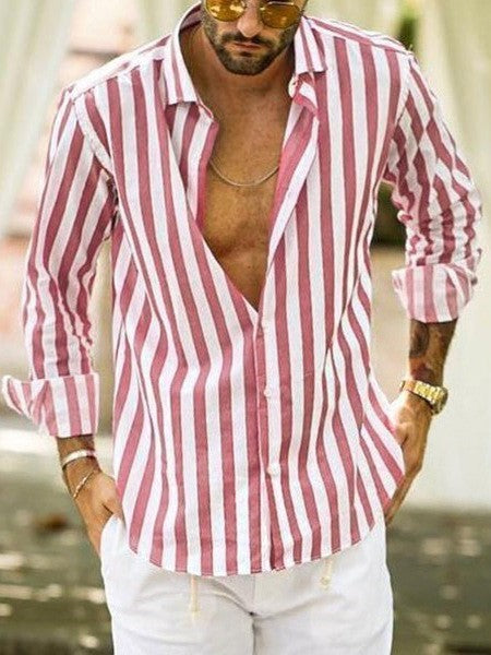 Lässiges Herren-Streifenhemd, bequem und stilvoll für den Casual Look.