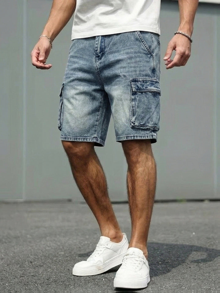 Vielseitige Herren Cargo Shorts für Sommer und Freizeit. Atmungsaktiv, bequem & lässig mit praktischen Seitentaschen.