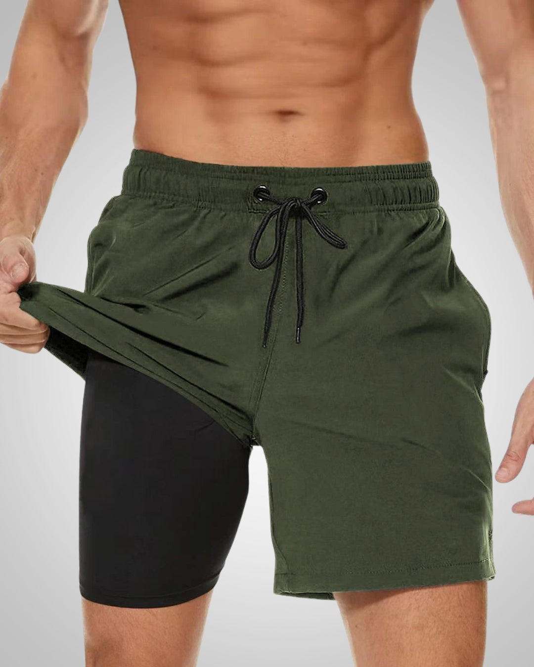 Komfortable Herren Slim Fit Badehose für Sommerurlaub. Modernes Design mit integrierter Kompressionshose für Strand & Pool.