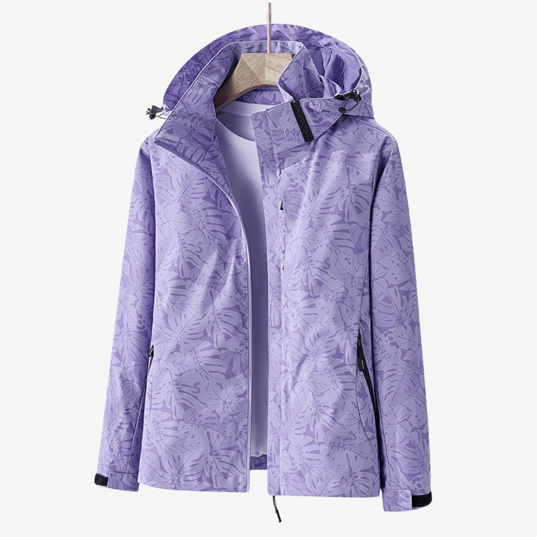 Leichte, atmungsaktive Damen Windjacke, wasserdicht und winddicht für Komfort bei jedem Wetter.
