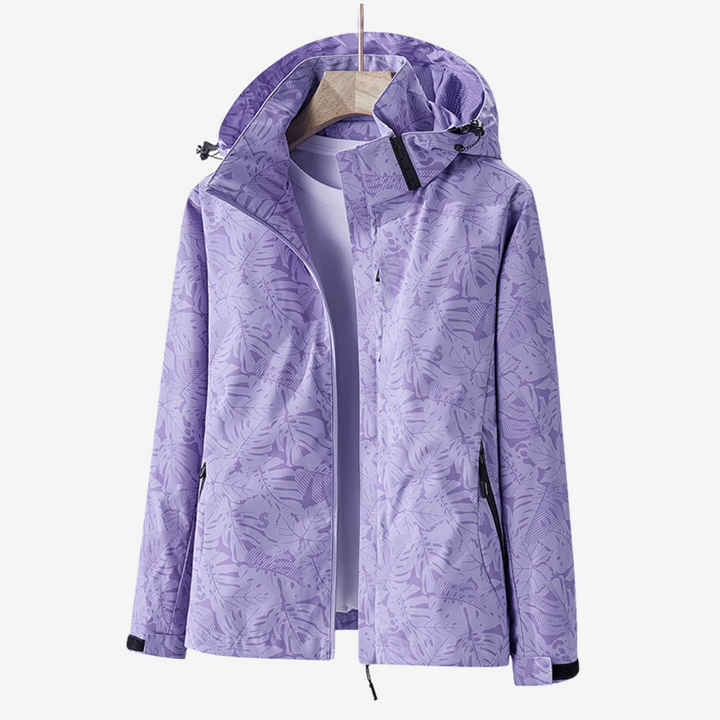 Leichte, atmungsaktive Damen Windjacke, wasserdicht und winddicht für Komfort bei jedem Wetter.