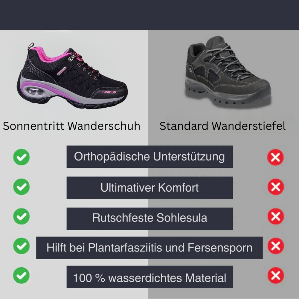 Sportlicher Damen Wanderschuh Sonnentritt Terrain. Rutschfester Outdoor-Schuh für Wanderungen.