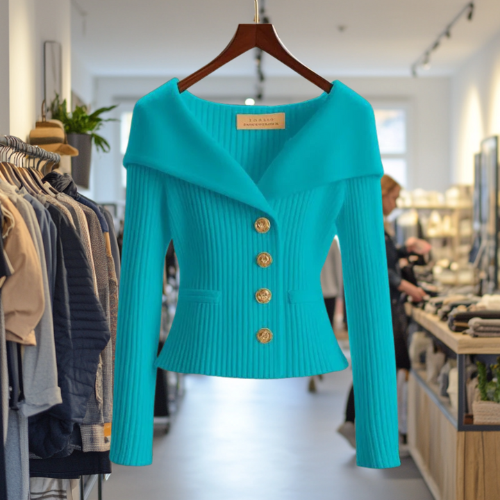 Langärmliger Damen Cardigan, luxuriös und vielseitig. Warmes Oberteil, perfekt für stilvolle Winterlooks.