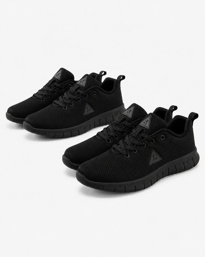 Bequeme schwarze Herren Alltagsschuhe, atmungsaktiv und flexibel, perfekt als leichte Sneakers für Freizeit & Sport.