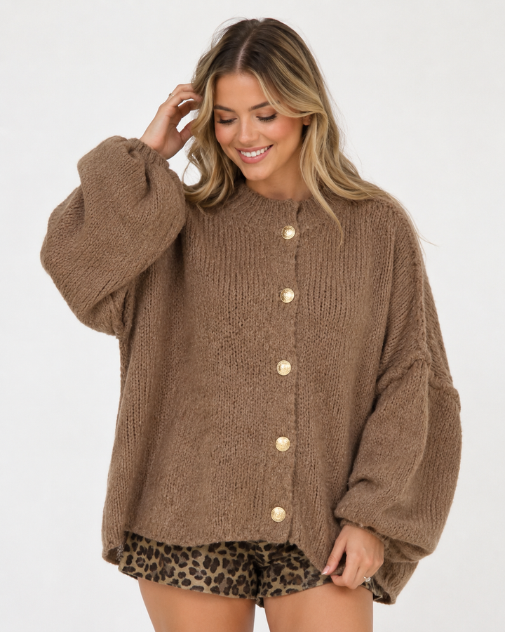 Casual Damen Button-Down Pullover mit Langarm. Moderner Stil für Freizeit & Alltag. Warm und bequem im Herbst/Winter.