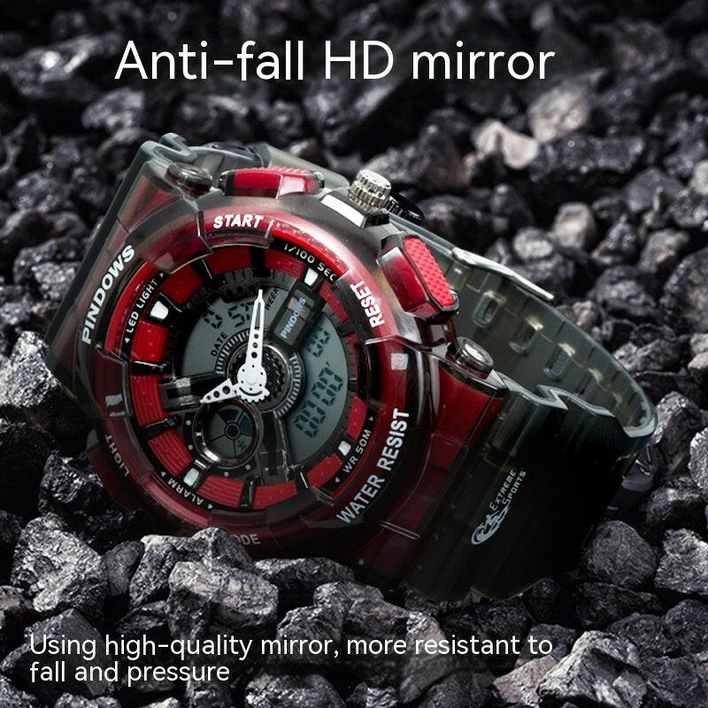 Klar ablesbare wasserdichte Herren Digitaluhr, robust für Sport und anspruchsvolle Outdoor-Aktivitäten.