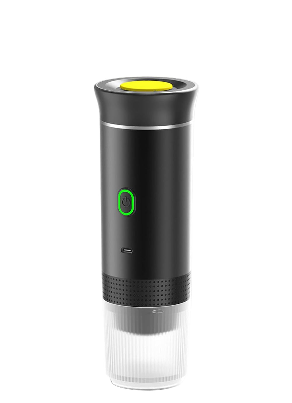 Kompakte Akku-Kaffeemaschine Raverno für Reise, Camping & Büro. Ideal für Kapseln oder gemahlenen Kaffee.